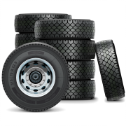 stacked truck Tires