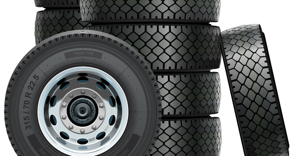 stacked truck Tires