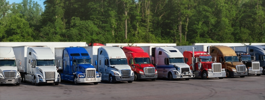 big rigs parked